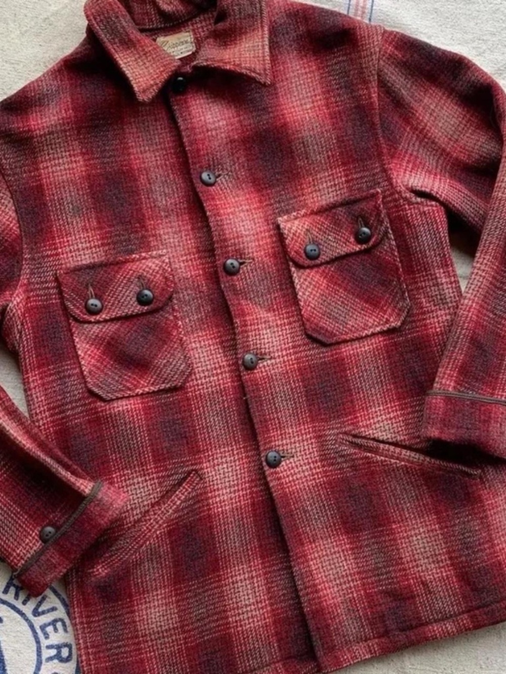 1950's Circa / Chippewa Wool Shadow Plaid Jacket / Made in the USA
